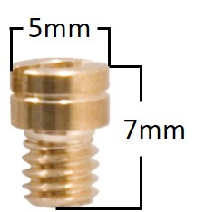 Pääsuutin, # 60 , Pyöreä, M4, Yhteensopiva: Keihin