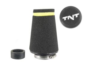 TNT Ilmasuodatin, Speed, Musta, Kiinitys Ø 28/35mm, (Ø 70 - 48mm x p. 100mm)