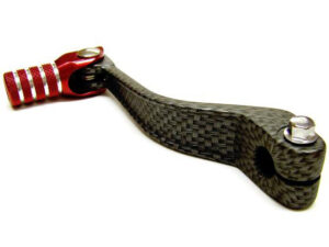 Tec-X Vaihdepoljin, Carbon-kuvio/Punainen, Derbi Senda / Aprilia RX,SX  06- / Gi