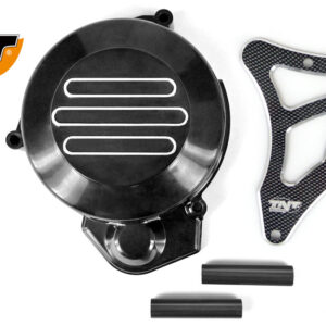 TNT Magneeton- & Ratassuoja, Musta/Carbon-kuvio, Derbi Senda <-05