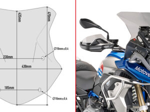 Givi Specific screen, smoked 43,5 x 43 cm (HxW) R1200GS/R1250GS