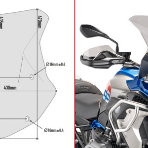 Givi Specific screen, smoked 43,5 x 43 cm (HxW) R1200GS/R1250GS