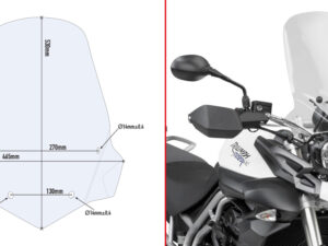 Givi Specific screen, transparent 53 x 46,5 cm (H x W) Tiger 800 11-
