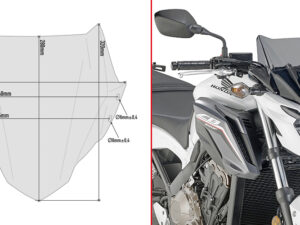 Givi Specific screen, smoked 28 x 36,5 cm (H x W) CB650F 17-18