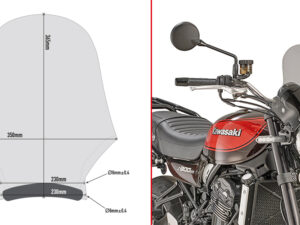 Givi Universal screen, smoked 36,5 x 35 cm
