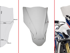 Givi Spoileriplexi, smoke 47,5 x 35 cm (k x l) CRF1000L Africa Twin (16)