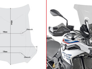 Givi Specific screen, smoked 44 x 47 cm (H x W) BMW F750GS/F850GS (18-19)