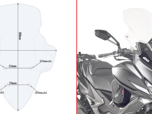 Givi Spoileriplexi,kirkas 85,5 x 66 cm (k x l) Xciting 400i (13-15)