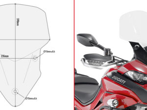 Givi Spoileripleksi, kirkas 59 x 43 cm (k x l) Multistrada 1200 (15)