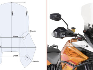 Givi Specific screen, transparent 37 x 41 cm 1190 Adventure / Adventure R (13)