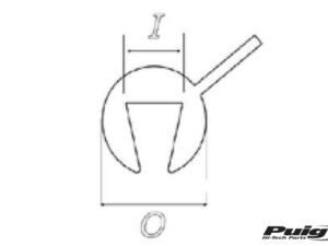 Puig 50M Trim-Eding 6X3 By Meter C/Black