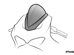 Puig Racing Screen Kawasaki Zx10R 04-05 C/Orange