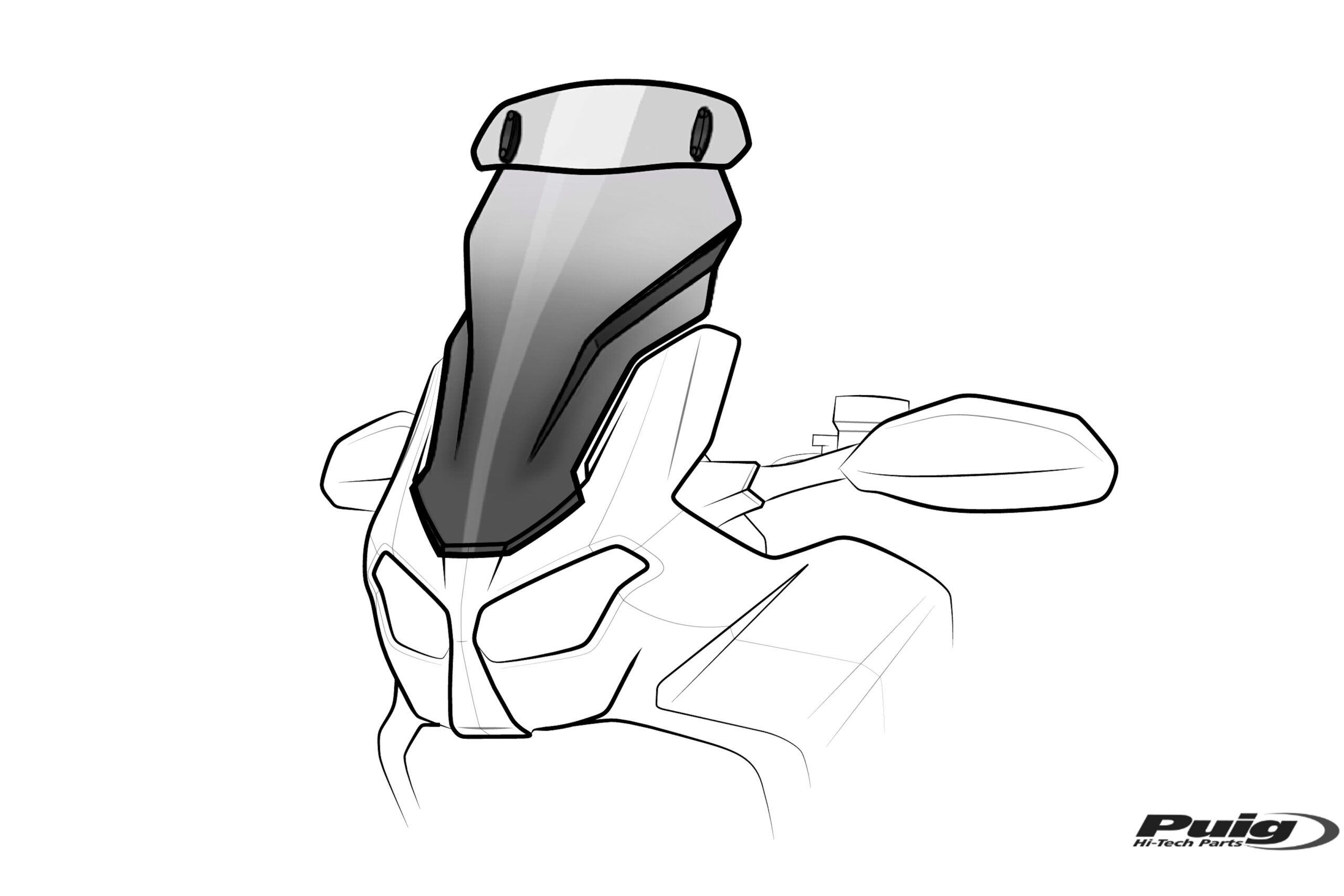 Puig Touring Screen/Visor Tiger 900/Gt/Gt Low/Gt Pro/Ra