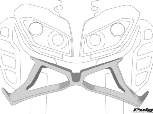 Puig Frontal Spoiler Naked Kawasaki Z900 20'-21' C/Blac