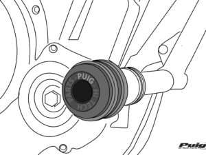 Puig Crash Pads Vintage 2.0. Triumph Triden 660 C/Black