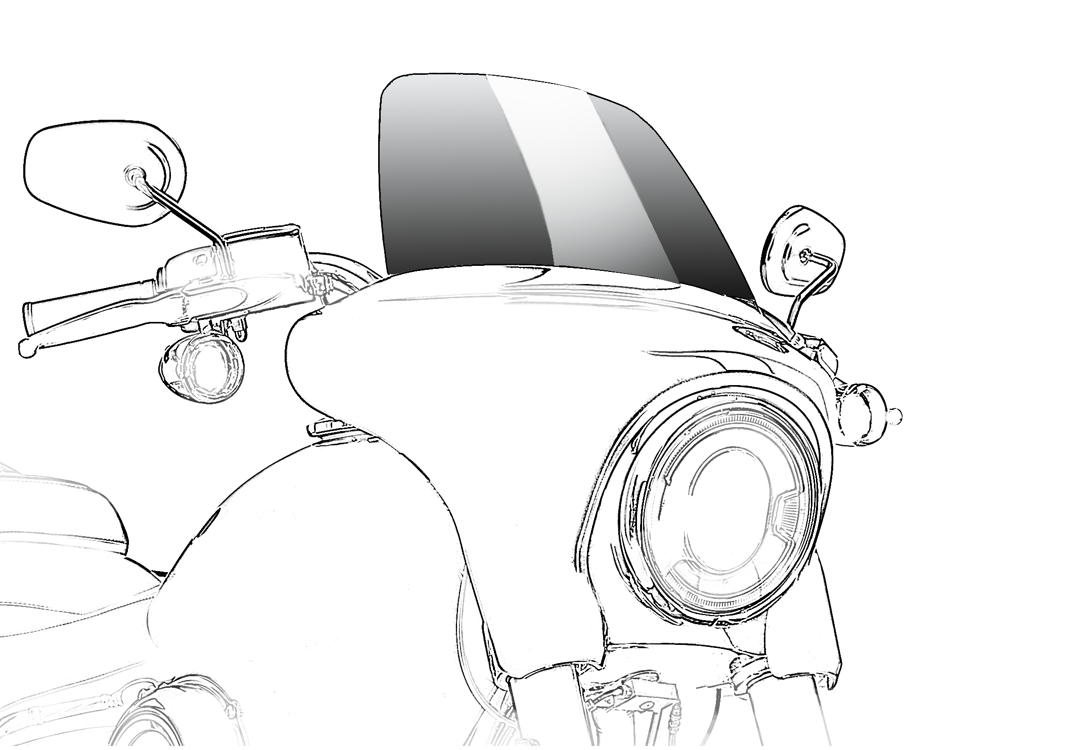 Puig Sport Screen Harley Davidson Softail Sport Glide F