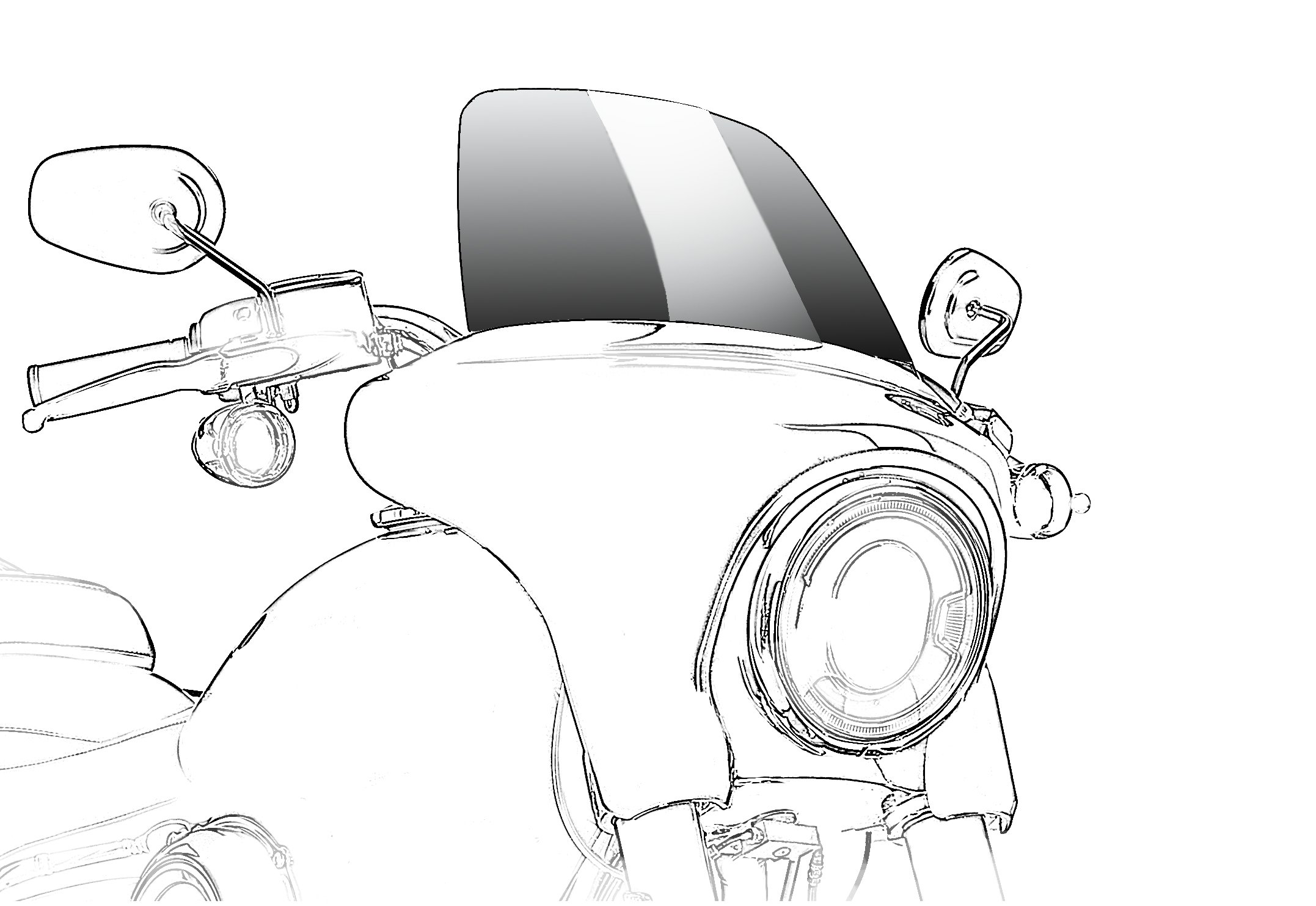 Puig Sport Screen Harley Davidson Softail Sport Glide F