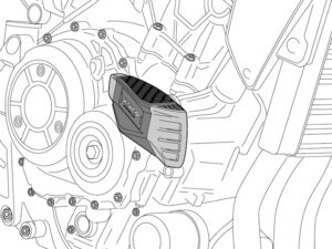 Puig Protector Motor Pro 2.0. Kawasaki Z650 17'- C/Negr