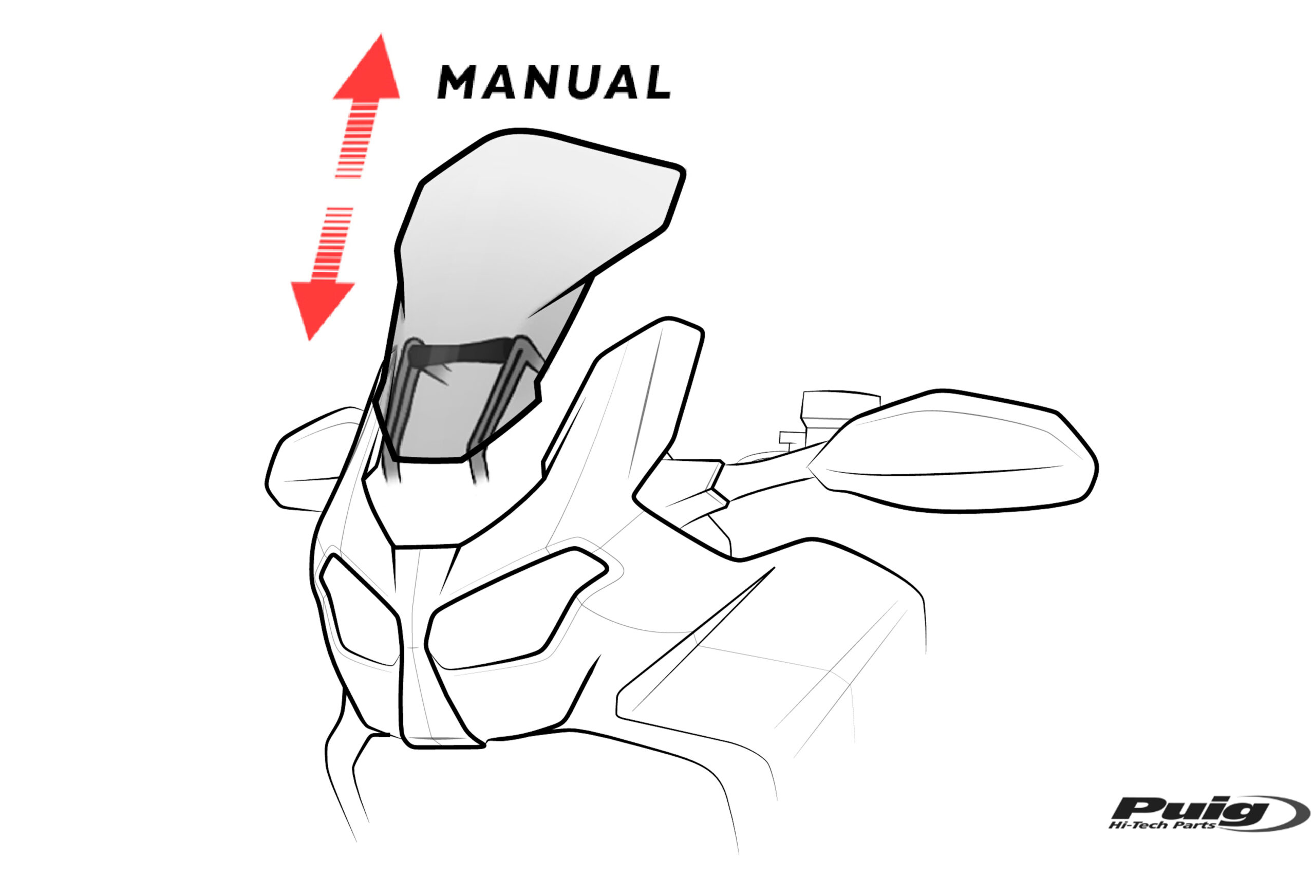 Puig Support M.E.M. Four Yamaha Tenere 700 C/Black