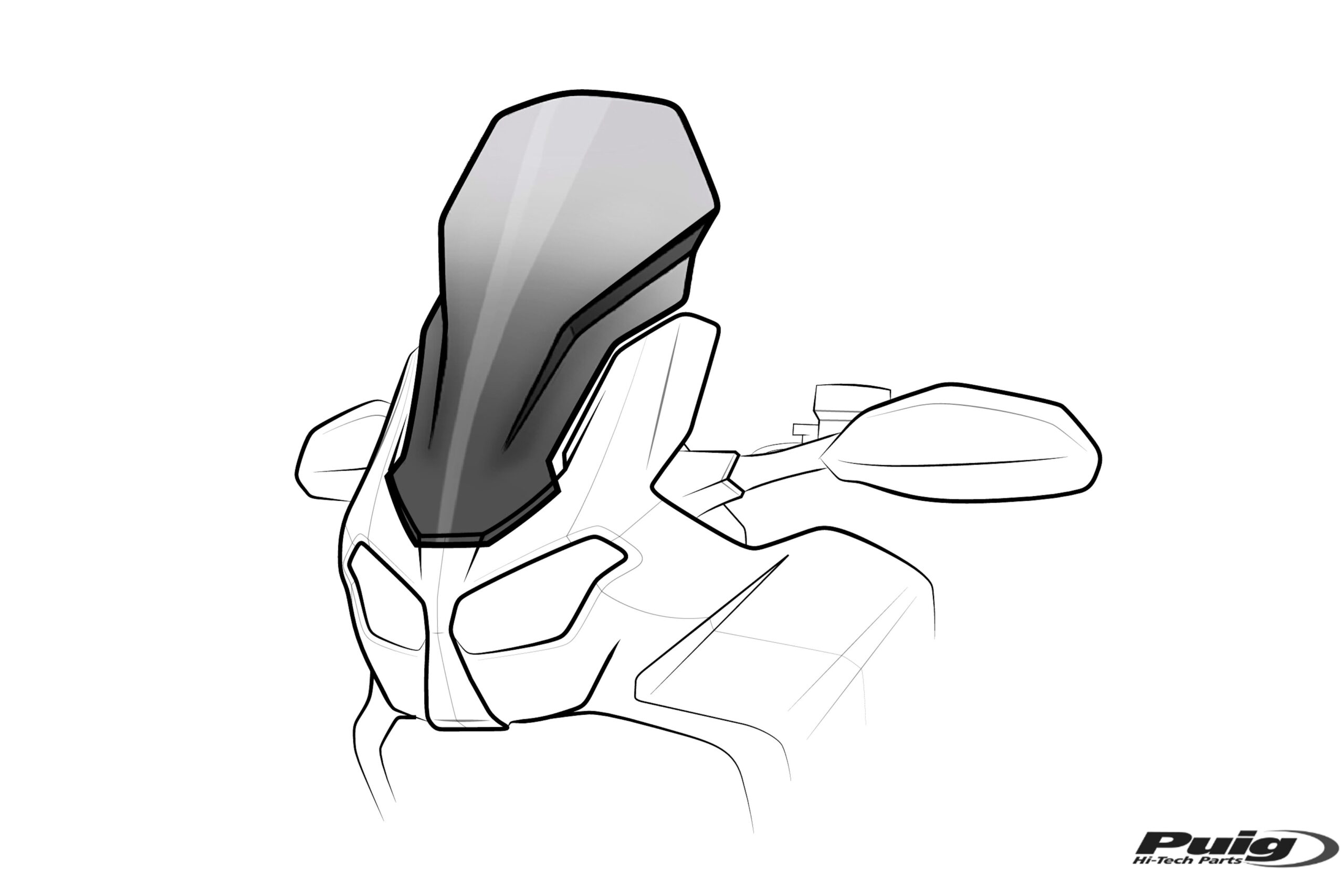 Puig Touring Screen Crf1000L Africa Twin 20' C/Smoke