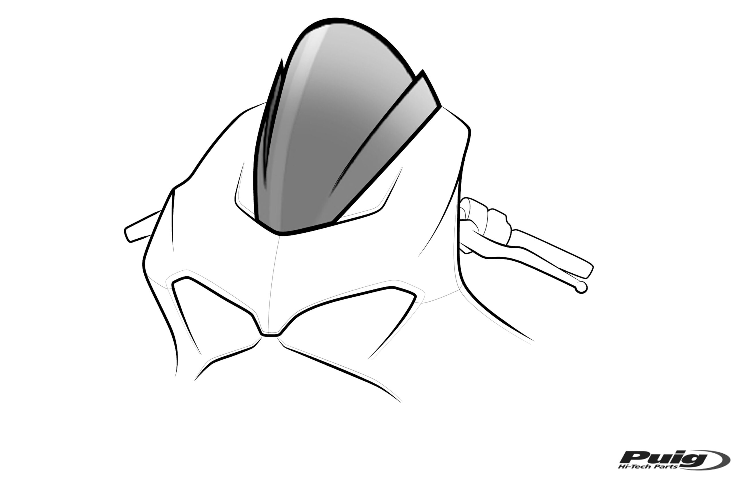 Puig Z-Racing Screen Kawasaki Ninja 650 20' C/Black