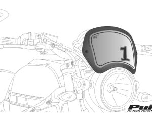 Puig Supports Front Plate Retro Univ. C/Black