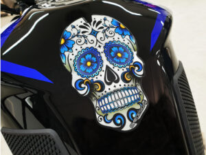 Puig Tank Pad Skull C/Blue