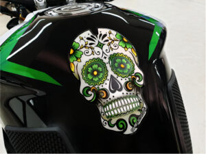 Puig Tank Pad Skull C/Green