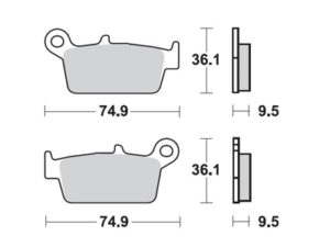 ProX Jarrupalasarja Taakse CR125/250/500 '87-01 + YZ125/250 '98-02
