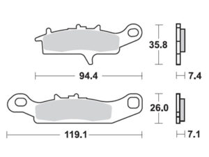 ProX Jarrupalasarja Eteen KFX450R '08-14 (Left) + KVF650 Brute Fo