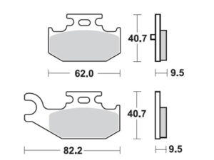ProX Jarrupalasarja Taakse YXR660 Rhino '04-06 (Left) + YFM700R Rap