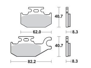 ProX Jarrupalasarja Eteen LT-A400 '08-11 + LT-A450 '07-10 (Left)
