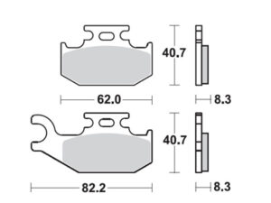 ProX Jarrupalasarja Eteen LT-A400 '08-11 + LT-A450 '07-10 (Right)