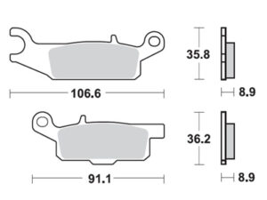 ProX Jarrupalasarja Taakse YFM550/700F Grizzly '07-15 (Left)