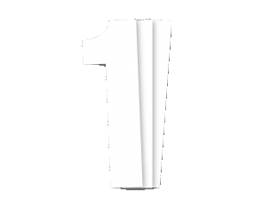 Blackbird kilpanumerot valkoinen 3kpl/srj 13x7cm #1