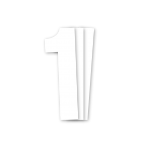 Blackbird kilpanumerot valkoinen 3kpl/srj 13x7cm #1