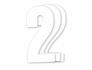 Blackbird kilpanumerot valkoinen 3kpl/srj 13x7cm #2