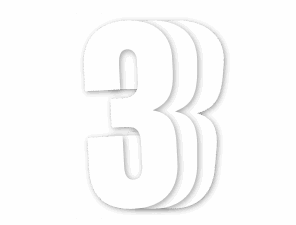 Blackbird kilpanumerot valkoinen 3kpl/srj 13x7cm #3