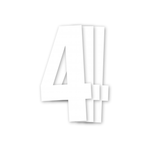 Blackbird kilpanumerot valkoinen 3kpl/srj 13x7cm #4