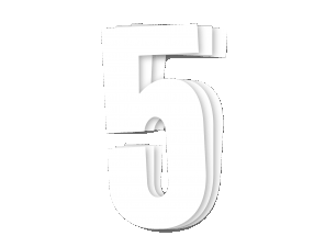 Blackbird kilpanumerot valkoinen 3kpl/srj 13x7cm #5