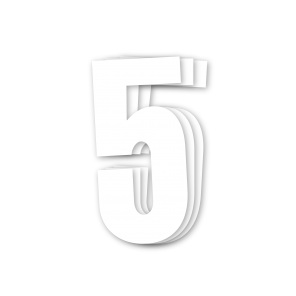 Blackbird kilpanumerot valkoinen 3kpl/srj 13x7cm #5