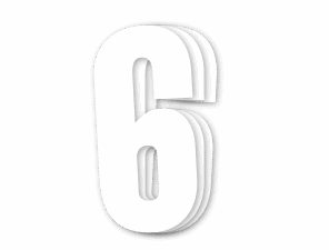 Blackbird kilpanumerot valkoinen 3kpl/srj 13x7cm #6