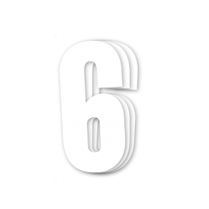 Blackbird kilpanumerot valkoinen 3kpl/srj 13x7cm #6