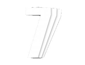 Blackbird kilpanumerot valkoinen 3kpl/srj 13x7cm #7