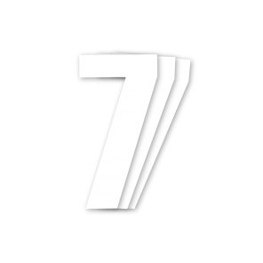 Blackbird kilpanumerot valkoinen 3kpl/srj 13x7cm #7