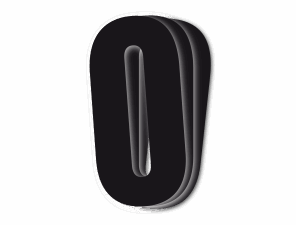 Blackbird kilpanumerot musta 3kpl/srj 13x7cm #0