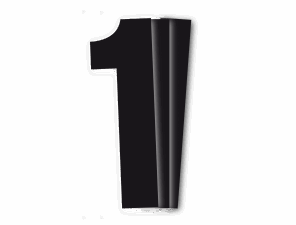 Blackbird kilpanumerot musta 3kpl/srj 13x7cm #1