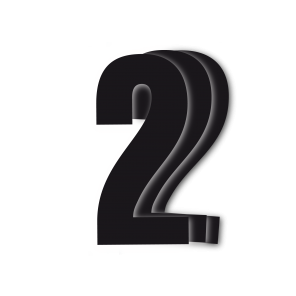 Blackbird kilpanumerot musta 3kpl/srj 13x7cm #2