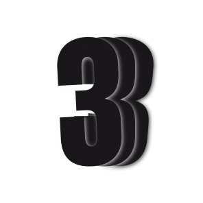 Blackbird kilpanumerot musta 3kpl/srj 13x7cm #3