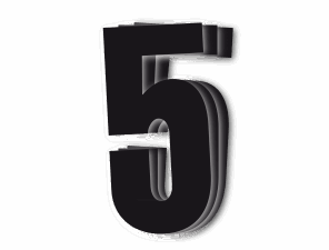 Blackbird kilpanumerot musta 3kpl/srj 13x7cm #5